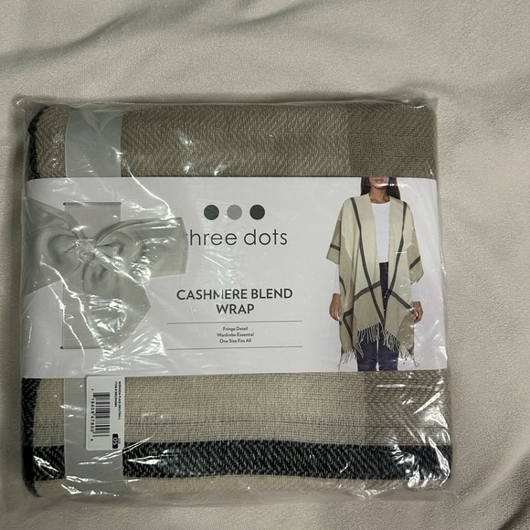 NIP Three Dots Womens Cashmere Blend Wrap - Picture 2 of 4